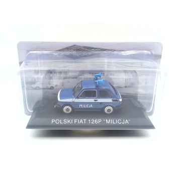 Fiat 126p Milicja - skala 1:43 - Hachette